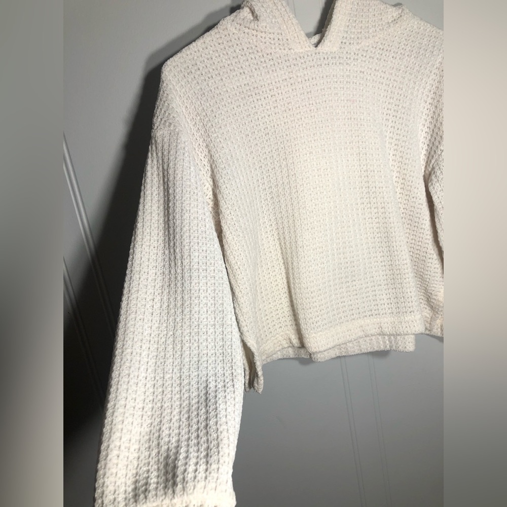 Cream Chenille Hoodie Girls Size Xl
